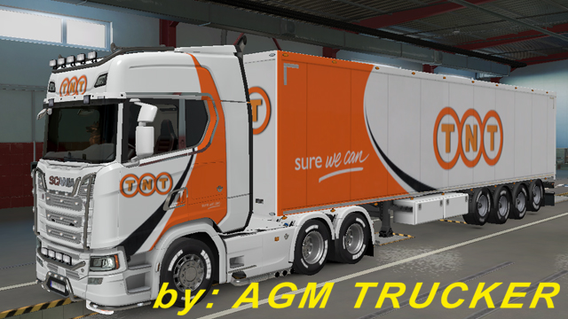 SKIN TRUCK SCANIA S E REBOQUE (TNT) - CANAL AGM TRUCKER