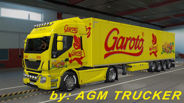 SKIN TRUCK IVECO HI WAY E REBOQUE (BOMBOM GAROTO) - CANAL AGM TRUCKER