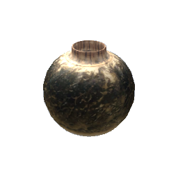 Globe Vase (L) Raku (EMP(TRG) 14K)