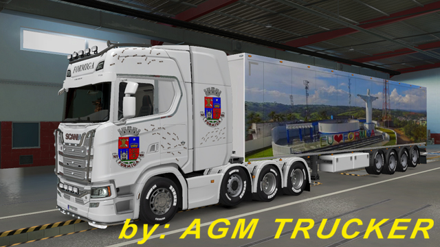 SKIN TRUCK SCANIA S 8X4 E REBOQUE (CIDADE DE FORMIGA) JUNIODJGAMES - CANAL AGM TRUCKER