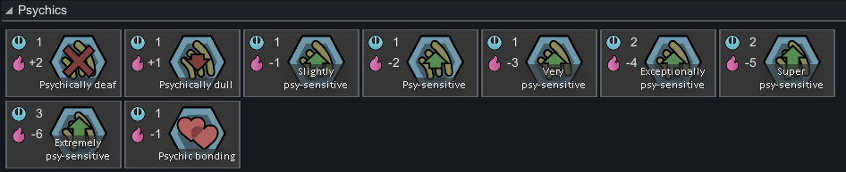 More Psychic Sensitivity Genes mod preview for RimWorld