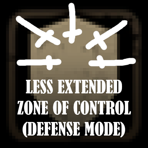 Less Extended Zone of Control (Defense Mode)