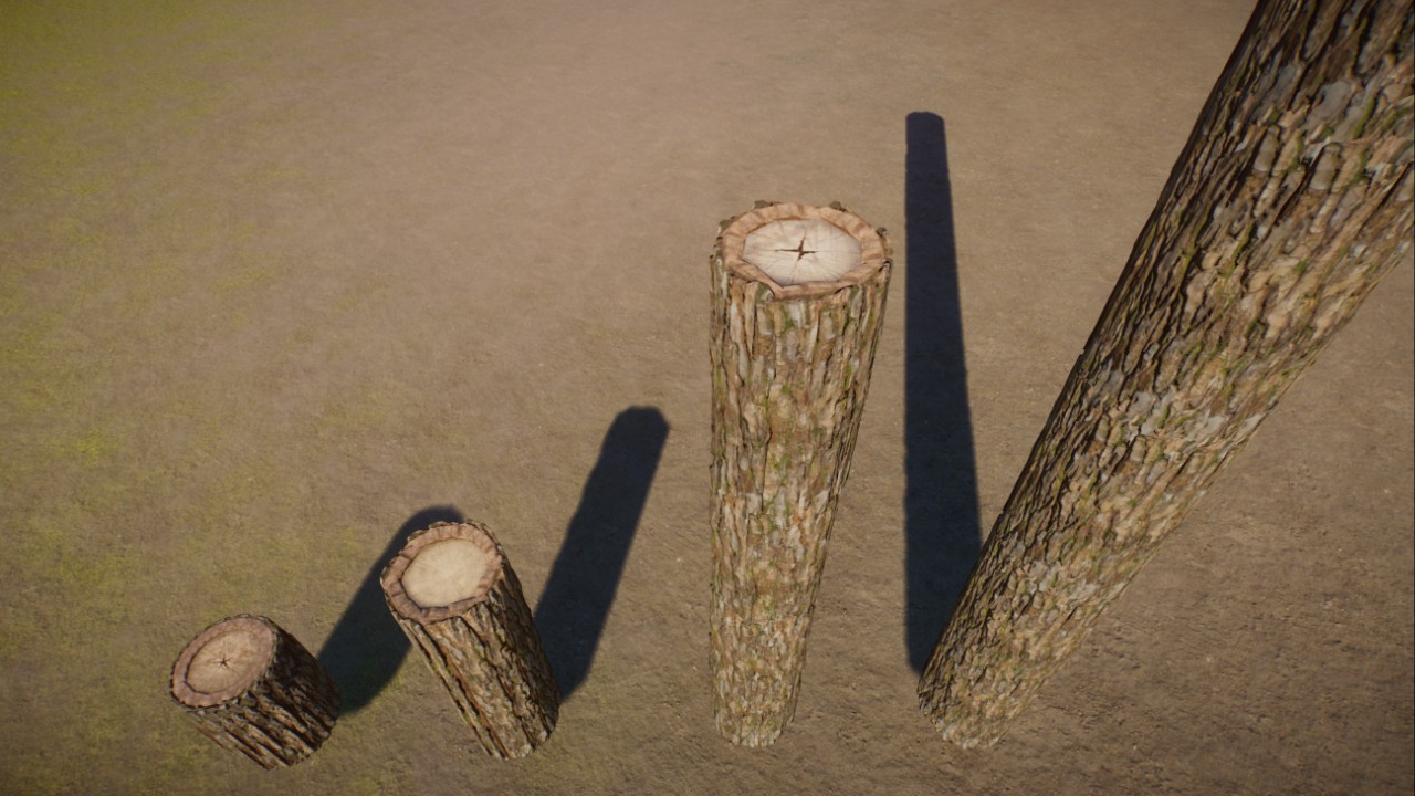 Tree bark logs preview