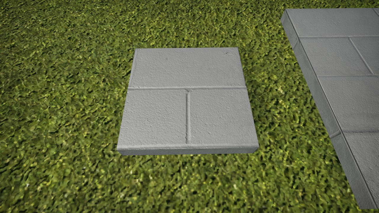 Concrete Brick Wall 0.5m