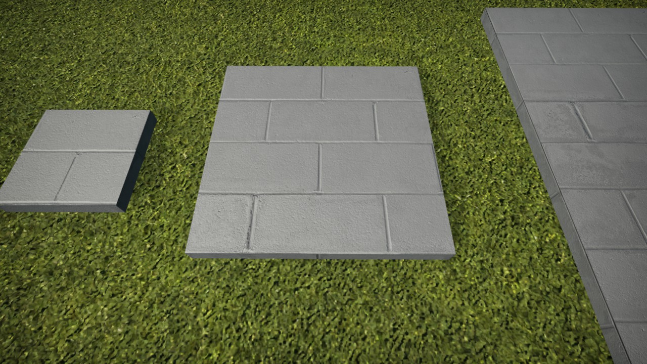 Concrete Brick Wall 1m