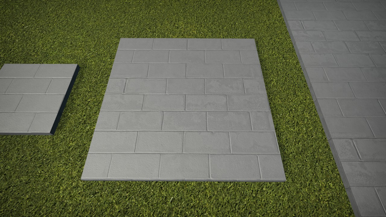 Concrete Brick Wall 2m