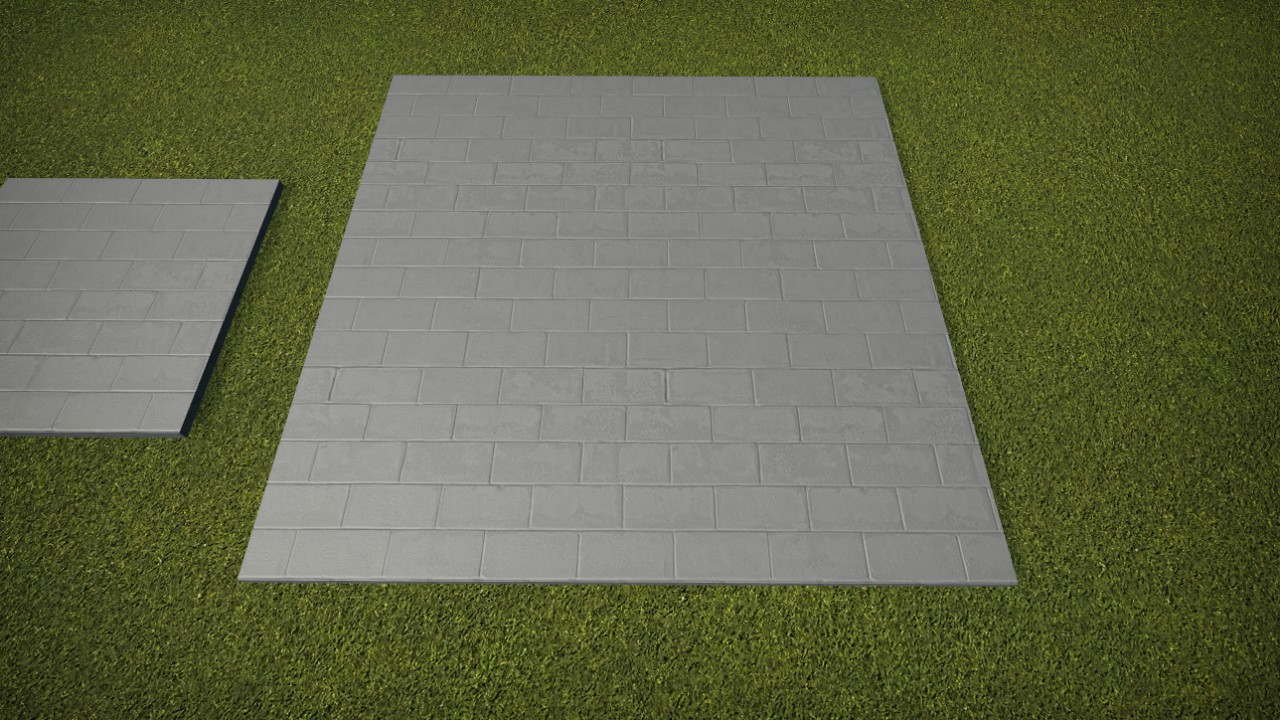 Concrete Brick Wall 4m