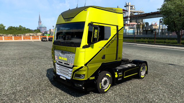 Man TGX 2020 Skin + front intake cab + intake chs + logo painted and led