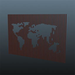 World Map Mahagany 4.5m x 2.75m