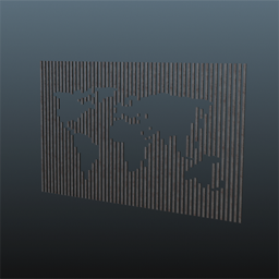 World Map Rusted Metal 4.5m x 2.75m