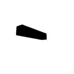 pole ceiling 25cm x 5cm x5cm Black Gloss