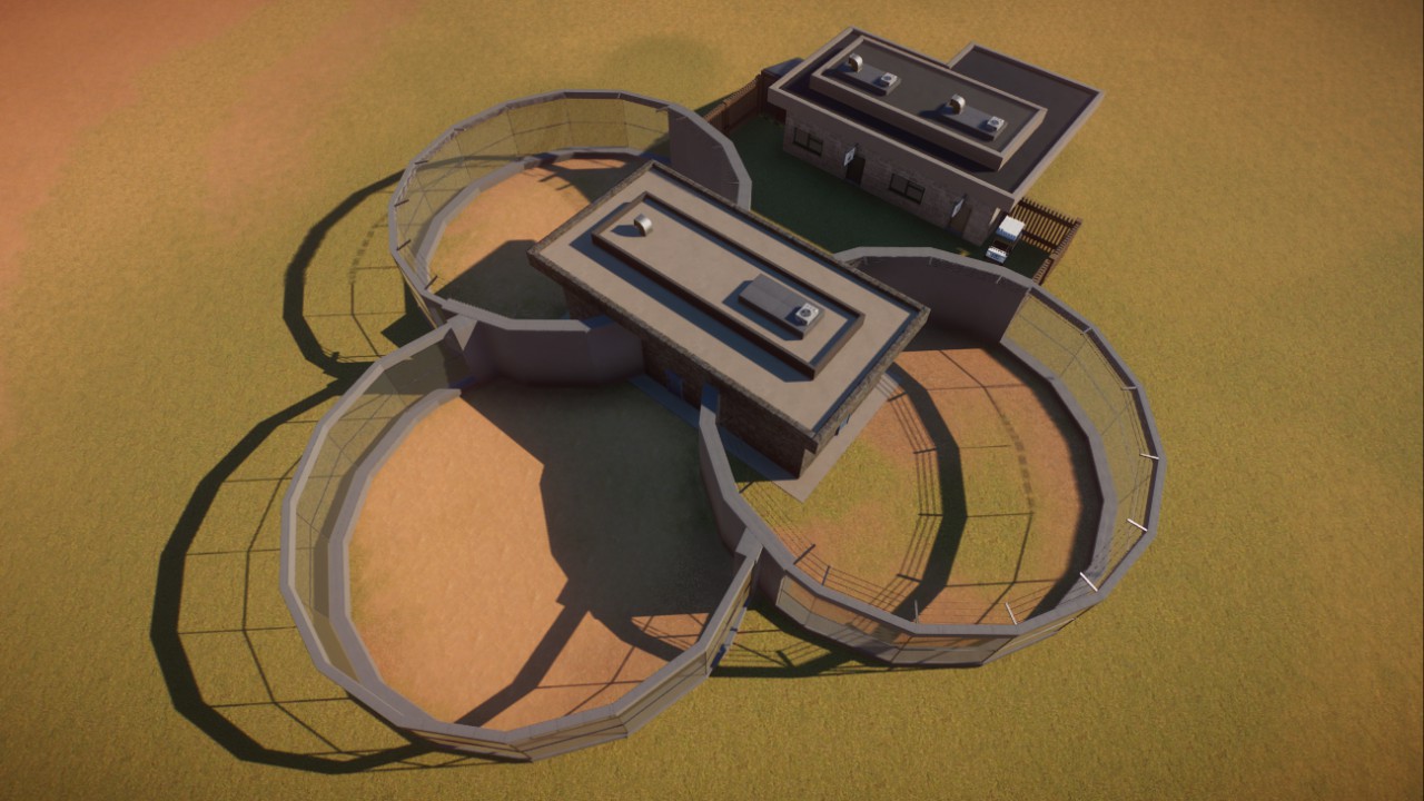 3 Small City Zoo Habitats with Staff Facilities preview