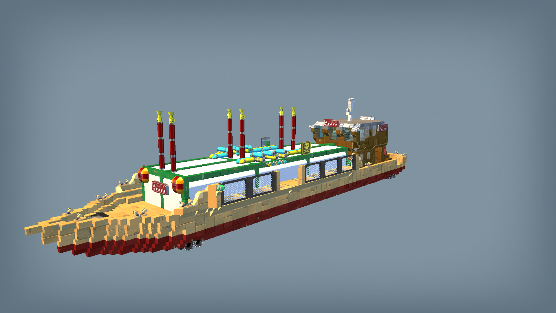 Small fuel tanker ship