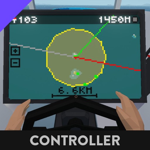 Map with radar and transponder locator