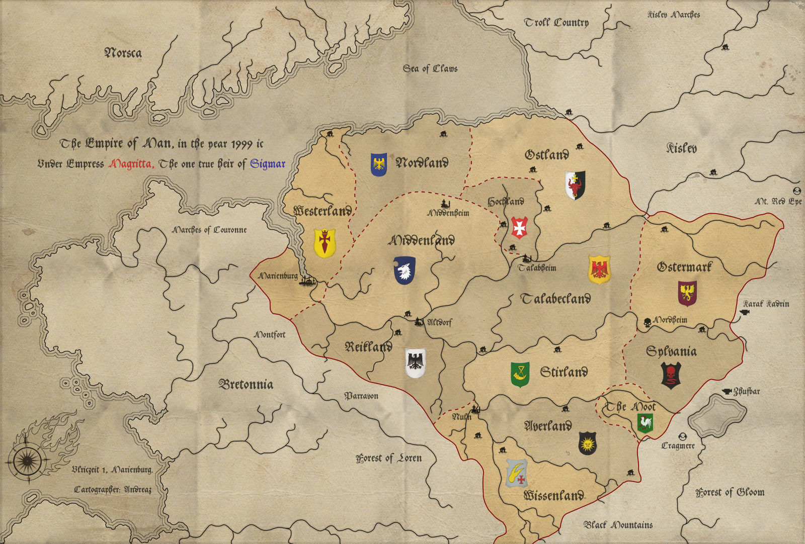 Warhammer Fantasy Empire Map