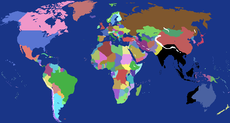 World Map but the Sentinelise People have attacked