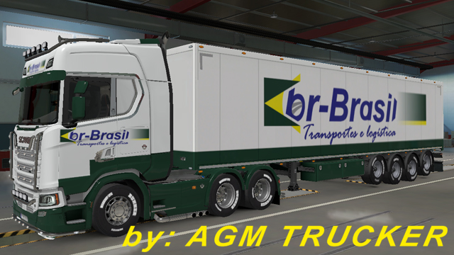 SKIN TRUCK SCANIA S E REBOQUE (BR BRASIL TRANSPORTES E LOGISTICA) - CANAL AGM TRUCKER