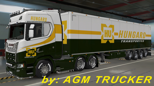 SKIN TRUCK SCANIA S E REBOQUE (HUNGARO TRANSPORTES) - CANAL AGM TRUCKER