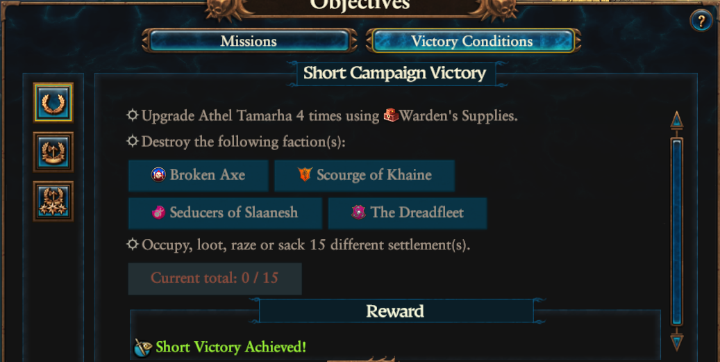 Lycia's Preferred Shorter Victory Conditions (15 Region Short, 35 Region Long)