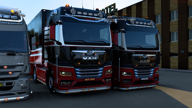 Tuned MAN 2020  with trailer for ETS 2 TMP (Multiplayer)