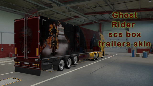 GhostRider ETS2 scs box trailers skin