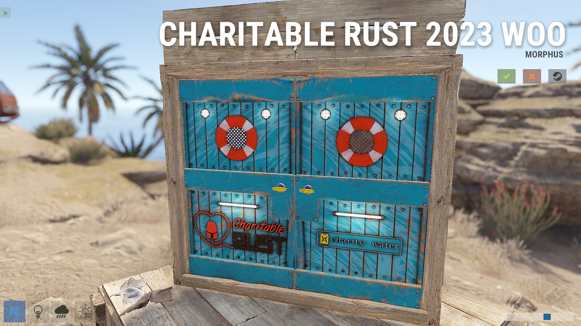 Charitable Rust 2023 Wooden Double Door