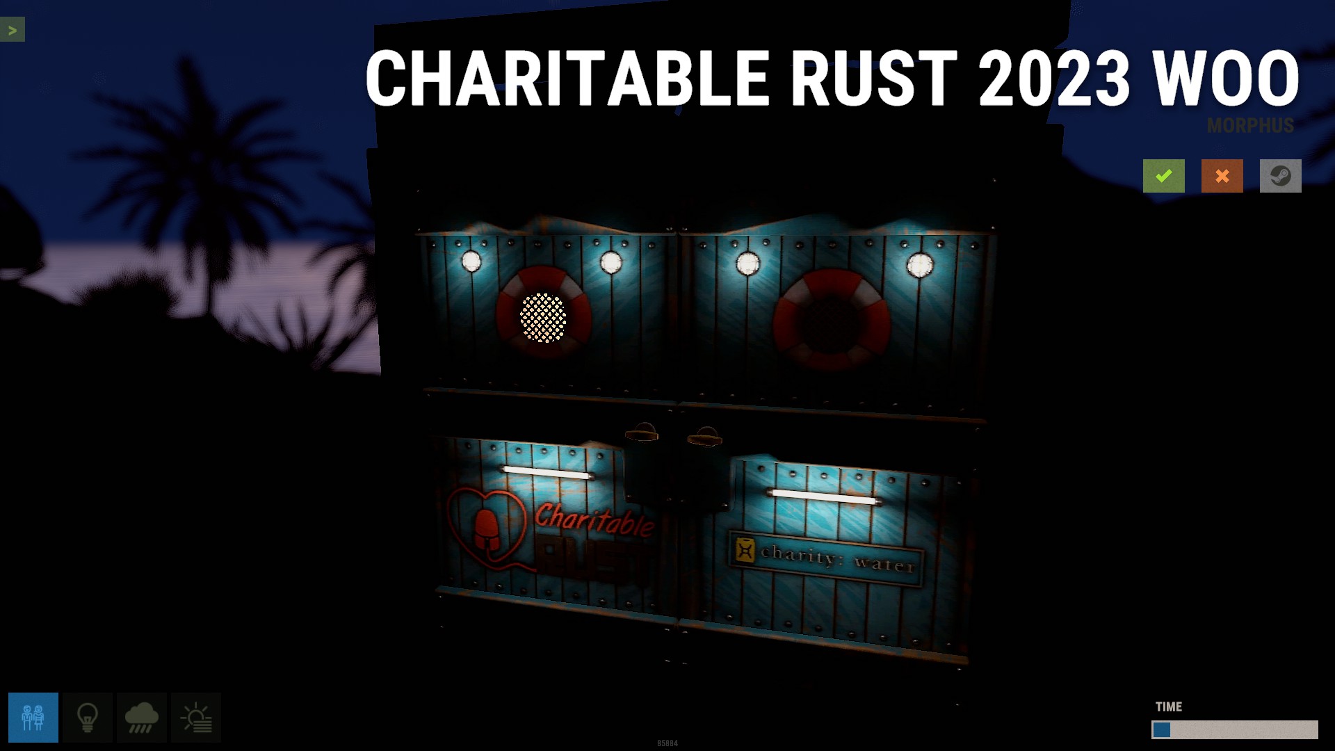 Charitable Rust 2023 Wooden Double Door