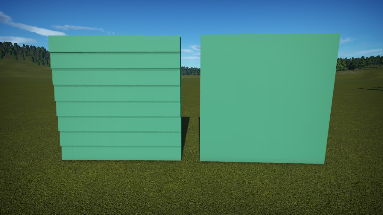 4m fat .5m panel wall