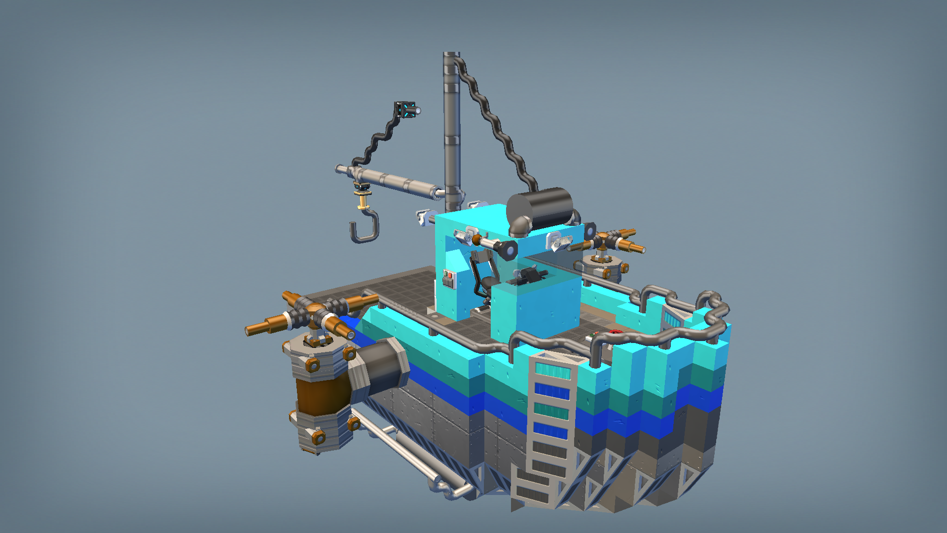 Dieselpunk flying fishing boat (MODS)