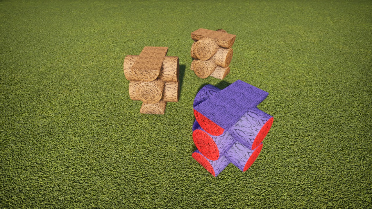 1m Log Corner