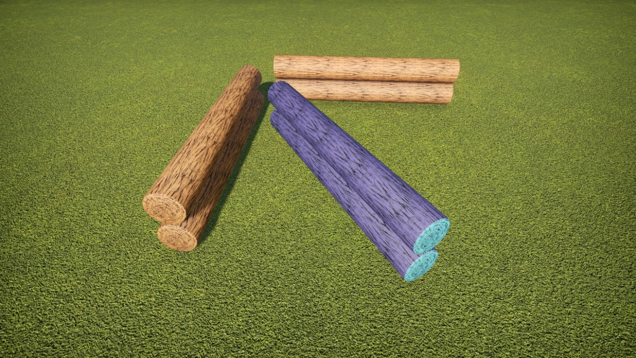 1m Log Wall