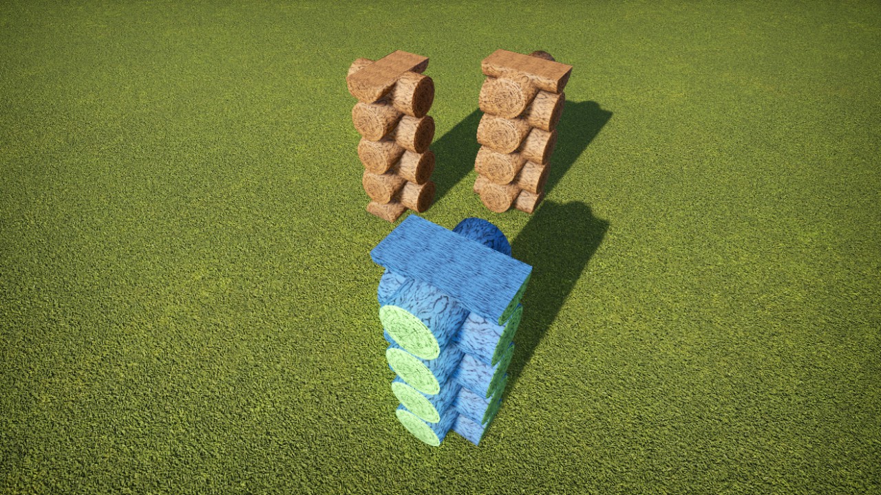2m Log Corner