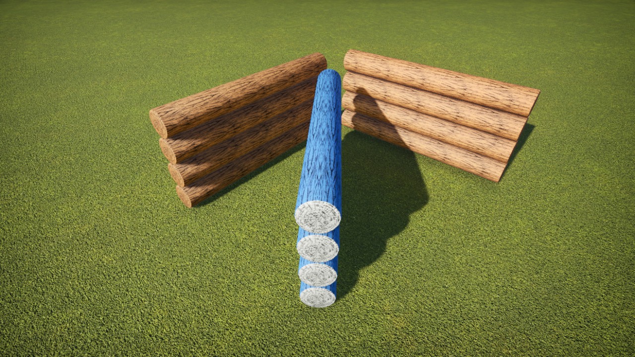 2m Log Wall