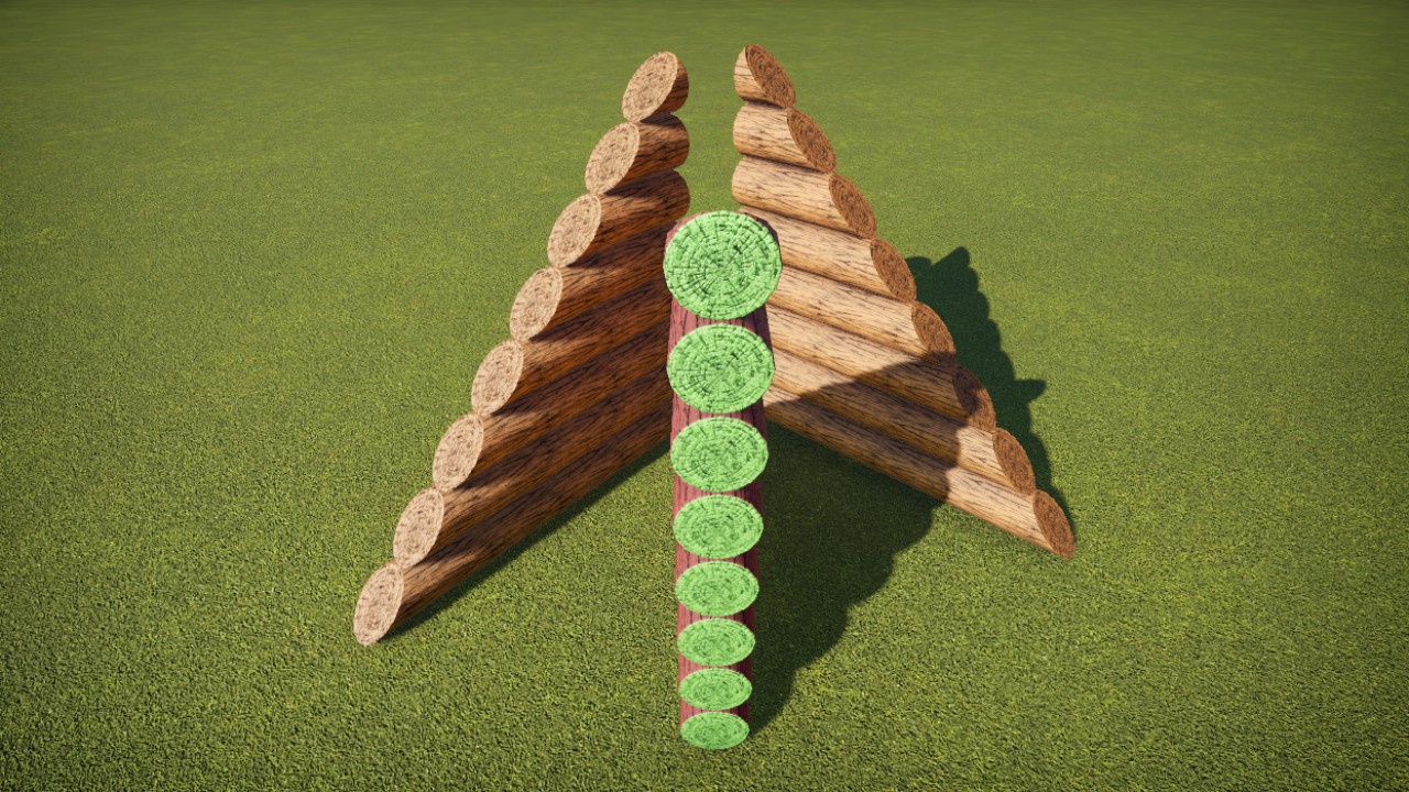 4m slope Log Wall