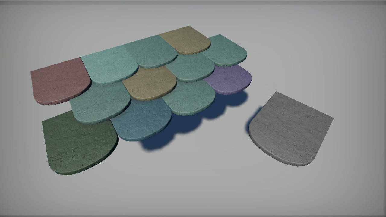 Large Round Roof Tile Flexicolour