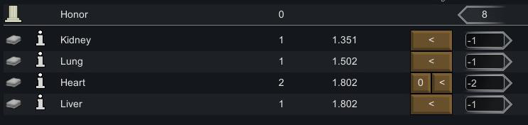 Honorable Organs mod preview for RimWorld