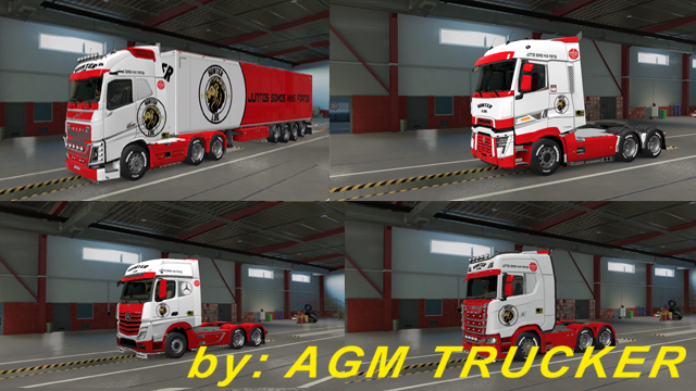 SKIN TRUCK VOLVO FH SCANIA S RENAULT MERCEDES E REBOQUE (PRONCHOW HUNTER LOG)- CANAL AGM TRUCKER