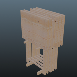 TV Tray Set German Pine