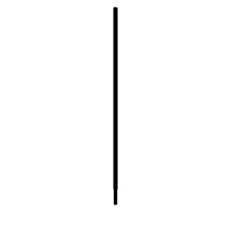 Pole 300cm x 5cm x5cm Black Gloss
