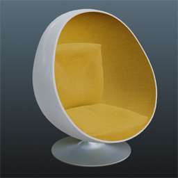Ball Chair Fabrice Yellow