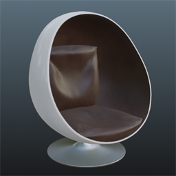 Ball Chair Leather Brown