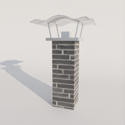 dlX - Brick Chimney(black with cover)