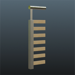 Light Wooden Railing Chrom 25cm