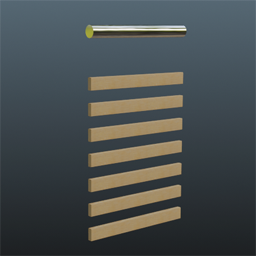 Light Wooden Railing Chrom Clear 50cm