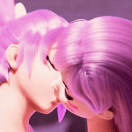 Dva and kiriko kissing