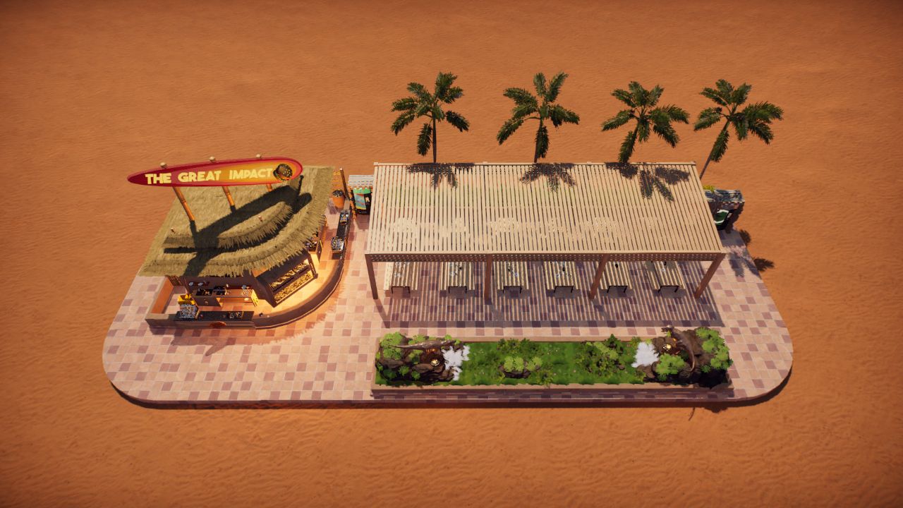 Medium tropical restaurant / Restaurante tropical mediano.