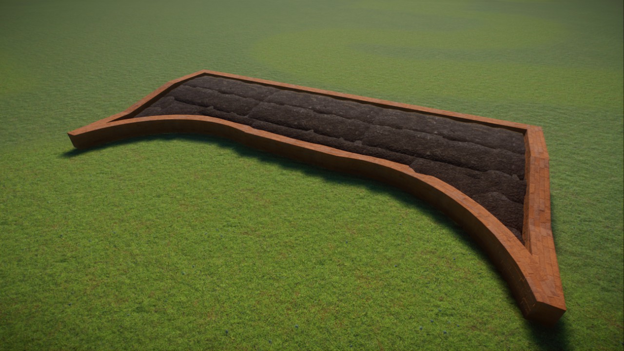 Curved Brick Planter