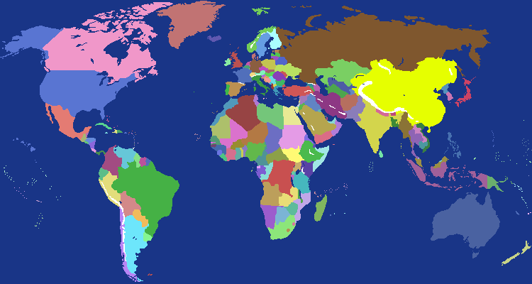 World Map - Qing Dynasty
