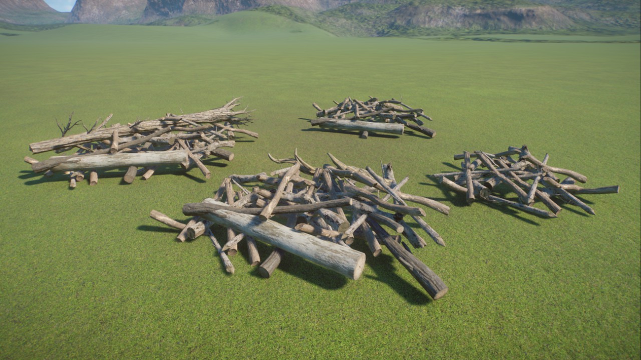 Custom Wood Debris Pile