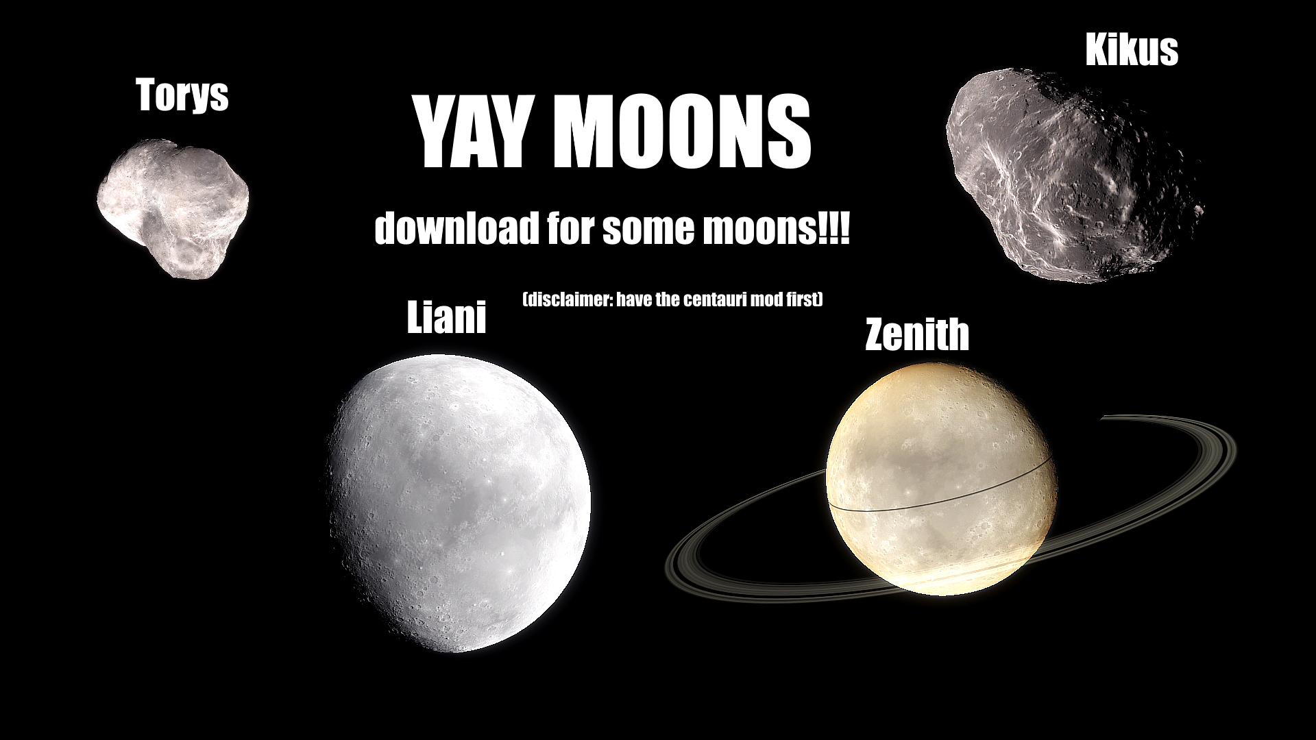 Centauri's cool moons